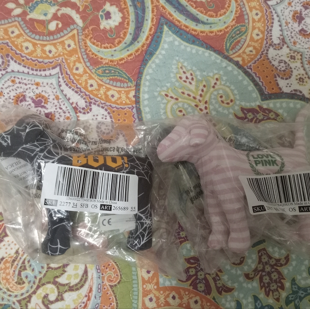 Victorias secret dogs Halloween and pink striped